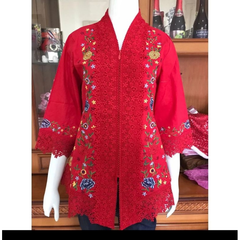 Bordir kombinasi katun bangkok