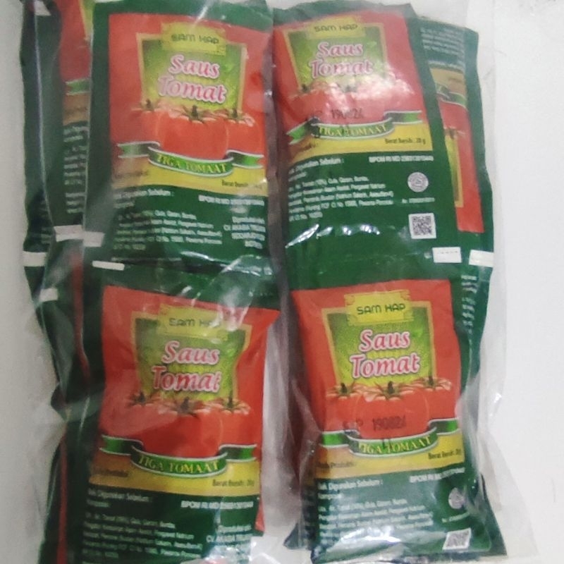 

Samhap Saus Tomat Cap Tiga Tomaat 20gr (10 pcs-Renceng)