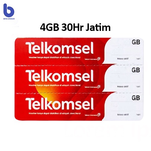 Promo.. Telkomsel 4GB  (0.5GB Internet + 1.5GB Jatim + 2GB Omg) 30 Hr B0G