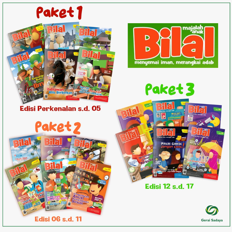 MAJALAH BILAL EDISI PAKET 1 EDISI PAKET 2 EDISI PAKET 3