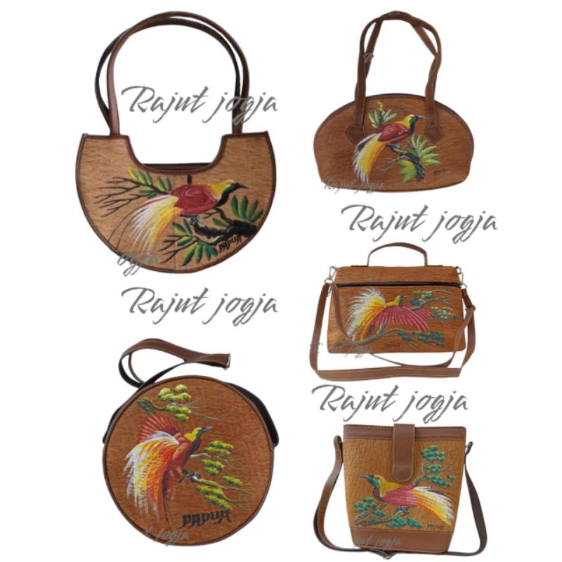 tas kulit kayu khas papua/tas hand bag/tas slempang wanita/tas wanita/tas papua