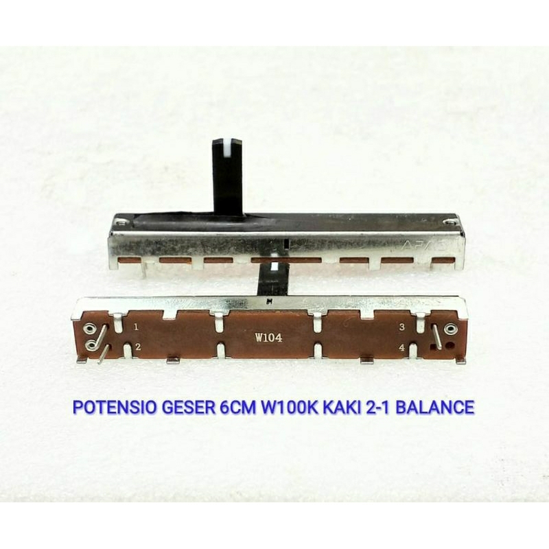 Potensio Geser 6cm Kaki 2-1 W104/W100K Balance