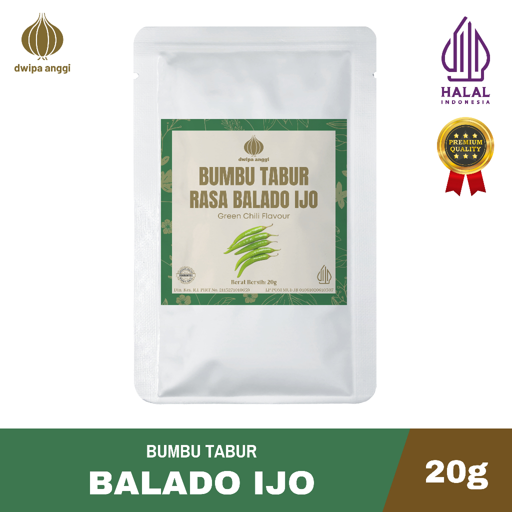 

Bumbu Tabur Rasa Balado Hijau | Green Balado Seasoning | Balado Hijau