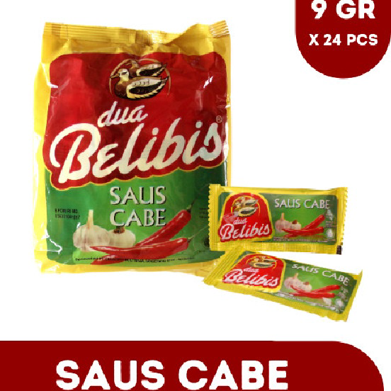 

➹→❆❂ SAOS CABE DUA BELIBIS SACHET 9GR X 24PCS CHILI SAUCE