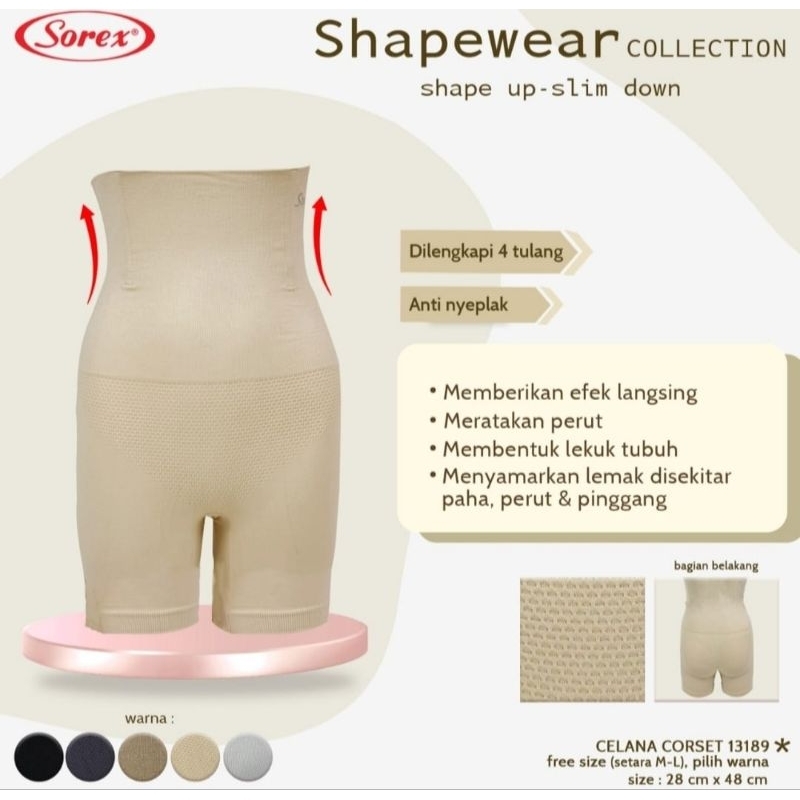 Celana korset Sorex pelangsing paha dan perut 13189
