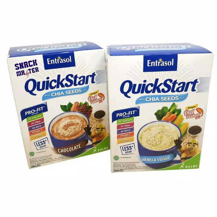 

Terlaris Entrasol Quick Start Cereal Vanilla Vanila/Coklat Chocolate 5X30 G Ready