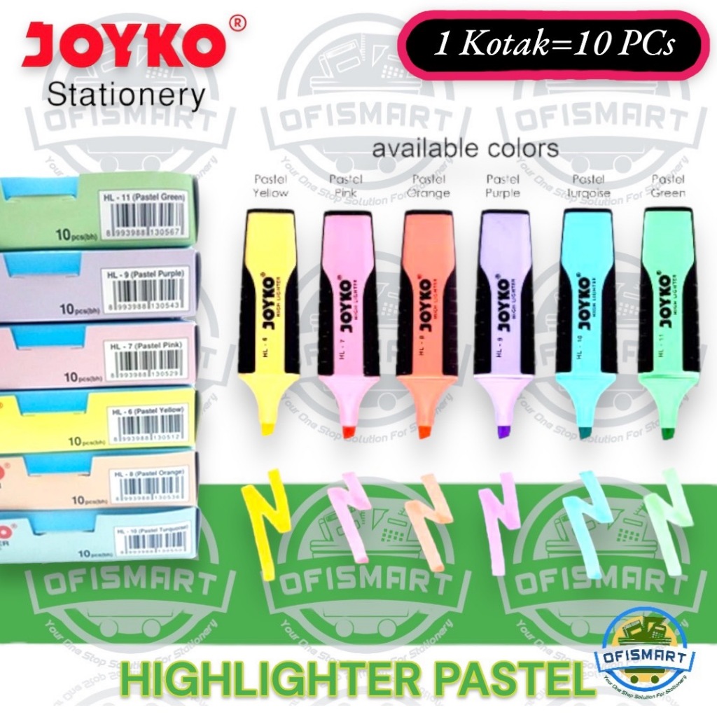 

Joyko Highlighter Penanda Warna Pastel HL | @1Ktk=10PCs