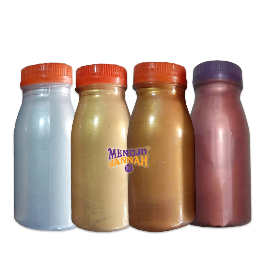 

➦✫✢ Cat Akrilik PREMIUM Gold, Silver, Bronze 80 ml - Cat Lukis Acrylic untuk Gypsum, Tanah Liat, Mural Tembok, Kain, Kayu