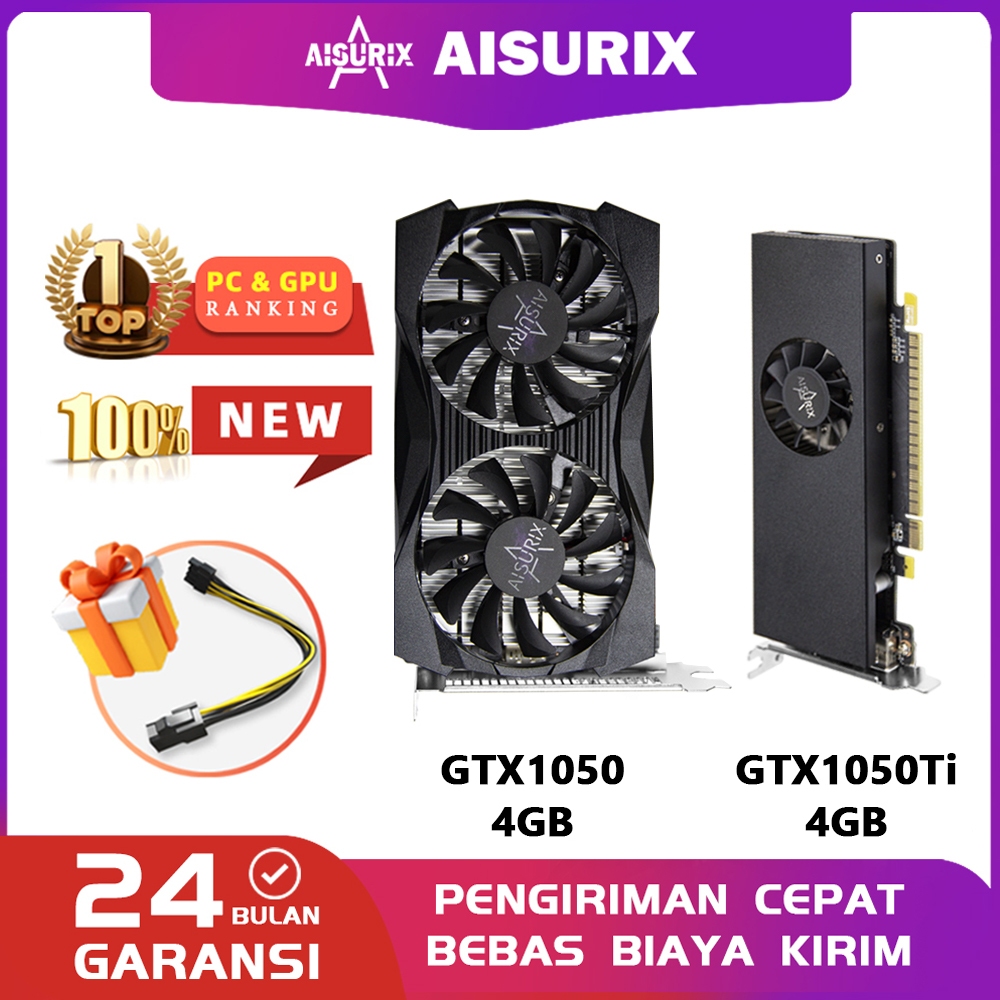 AISURIX VGA Card GTX 1050Ti 4GB Graphics Card GDDR5 GTX 1050 2GB Memory gaming VGA Card 128bit PCI E