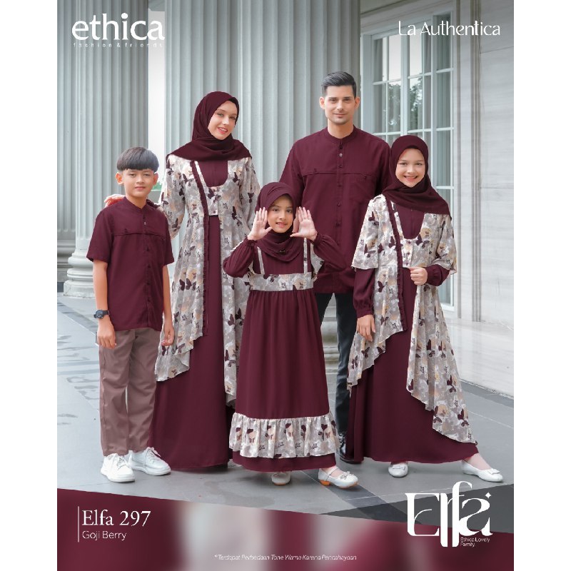 New arrival Gamis Sarimbit Keluarga Ethica Elfa Elfa 297 Goji Berry