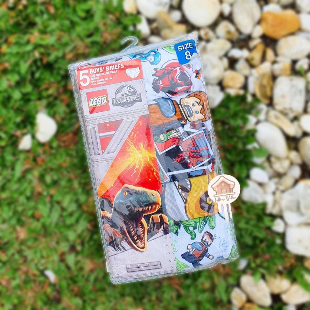 Lego Ninjago Jurassic World 5pc Briefs set For Boys