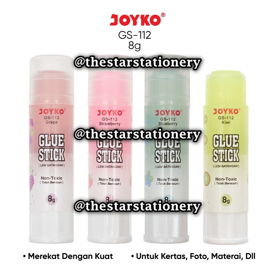 

(1 Biji) Glue Stick Joyko GS-112 8 Gram / Lem Kertas Batang Joyko GS-112 8gr / Lem Stick Joyko