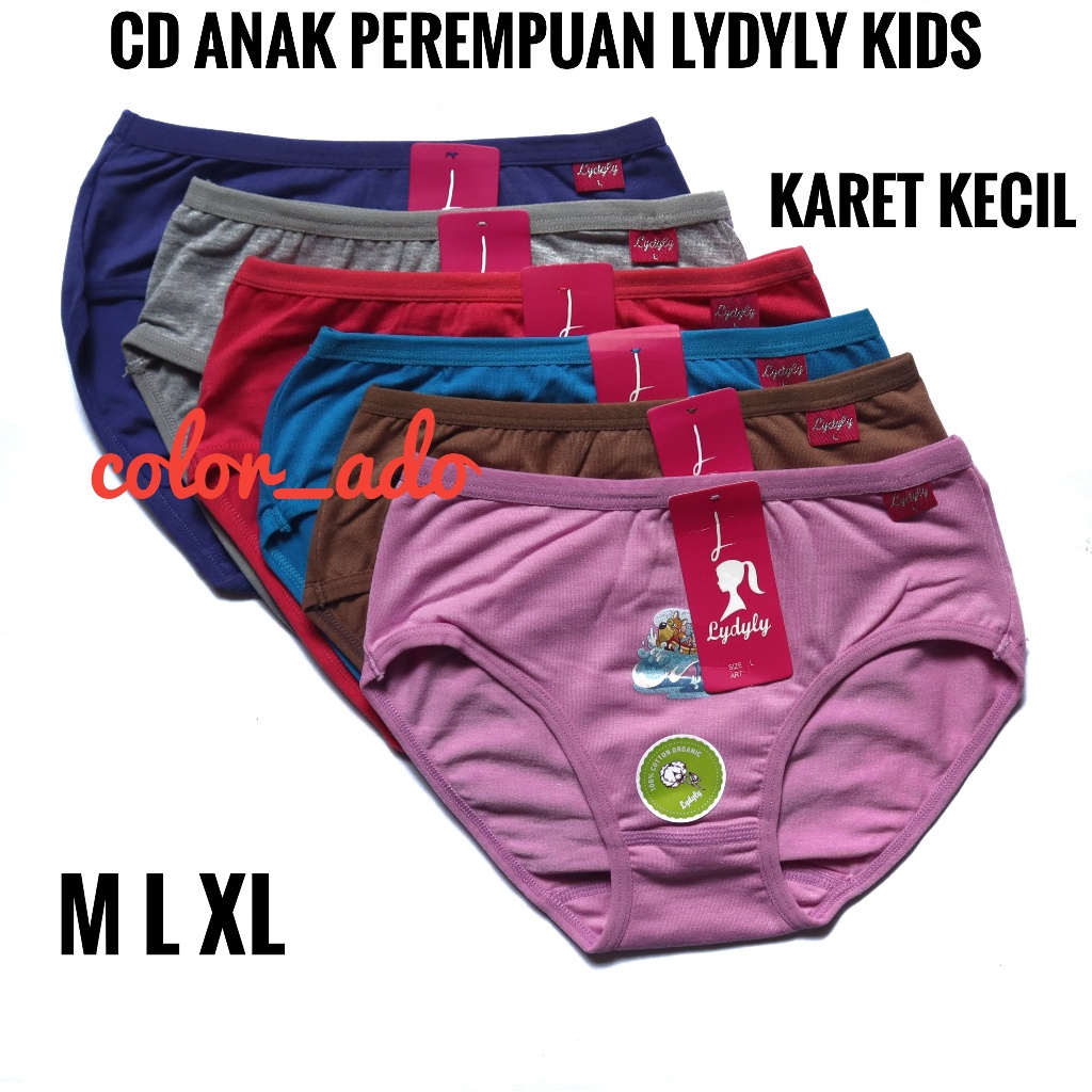 Celana Dalam Anak Perempuan Lydyly Karet Kecil Isi 6 pcs