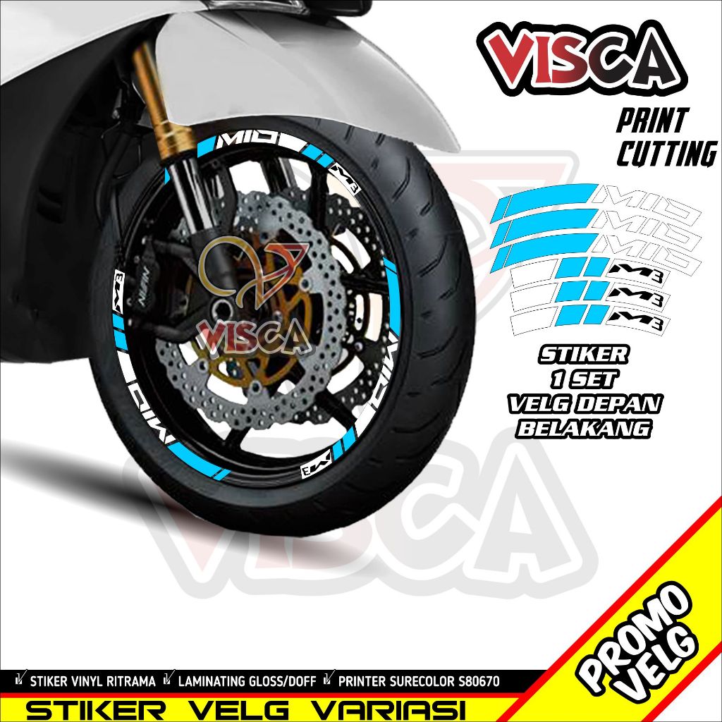 Stiker Velg List Velg Motor Stiker Velg Mio Variasi Mio M3 Simple