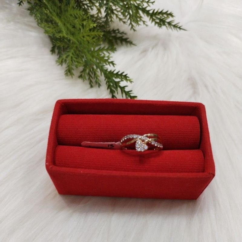 Cincin 8k cincin wanita simple dan Elegan mata putih
