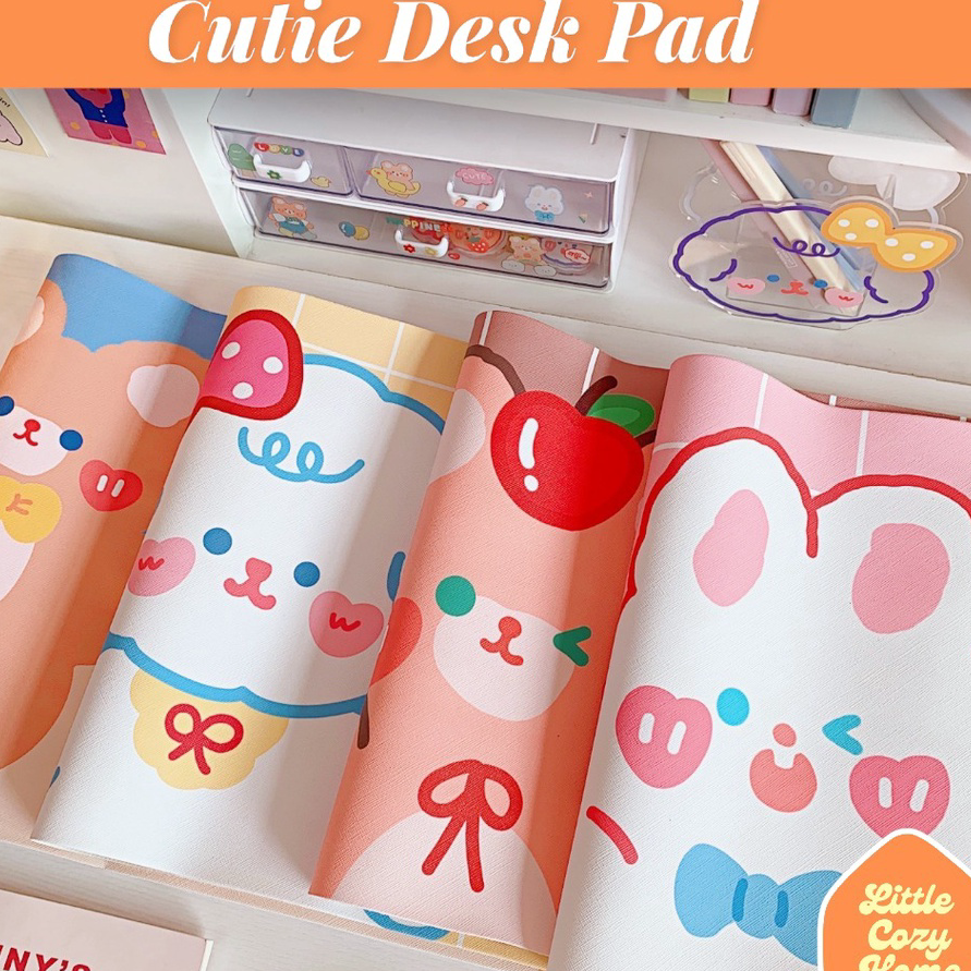 VTJR8534 DiSkon   Cutie Desk Pad Motif Character / Desk Mat Karakter / Mouse Pad / Alas Mous / Alas 