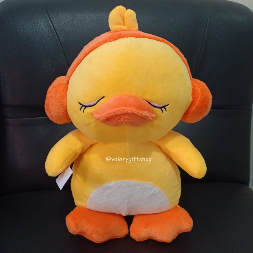 Boneka Anak Binatang Bebek Duck Headset Piyo