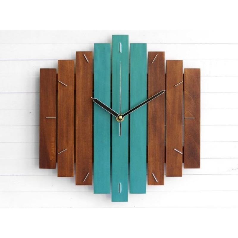 jam dinding kayu jati/ jam dinding unik/ wooden clock/ jam klasik