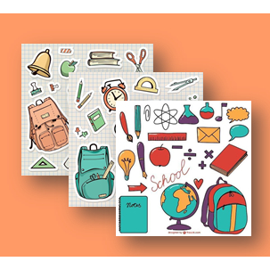 

journal stickers school | stiker untuk journal dan scrapbook | stiker aesthetic