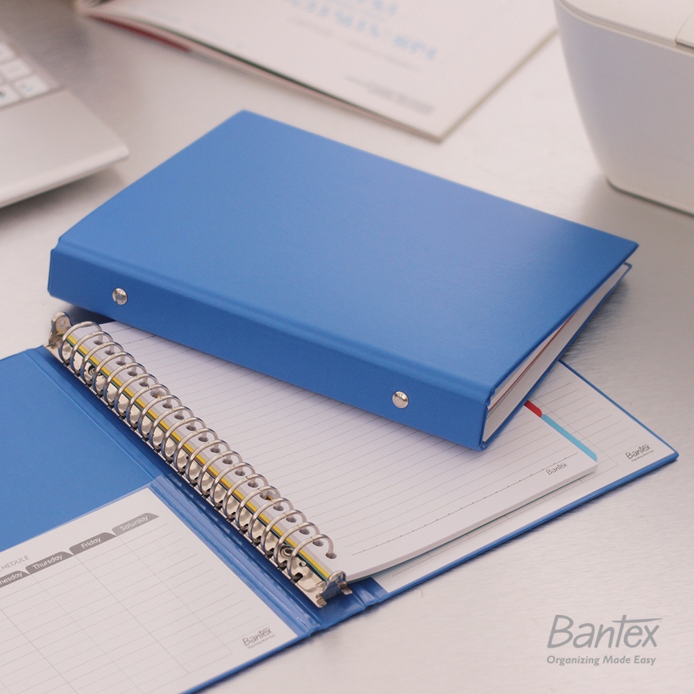 

Bantex Binder Note A5 20 Ring Besi Loose Leaf Multiring Binder Bluebery