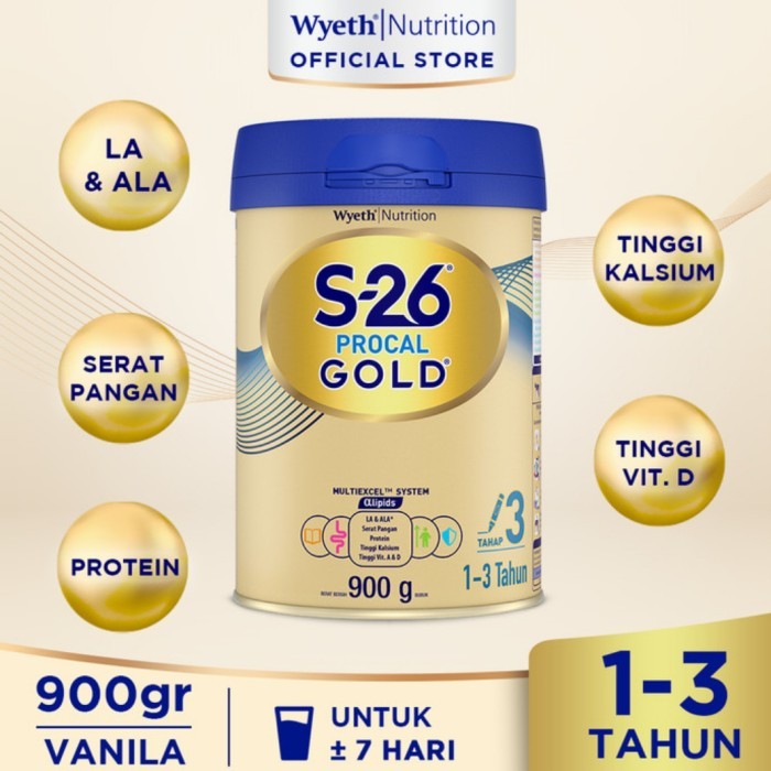 SUSU S-26 PROCAL GOLD 900 GRAM TAHAP 3 USIA 1-3 TAHUN