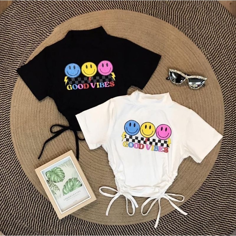 SC-6250 KAOS CROP TOP IMPORT BKK | Baju Kaos Crop Import Crop Top Baju Bkk Baju Bangkok | Summer Col