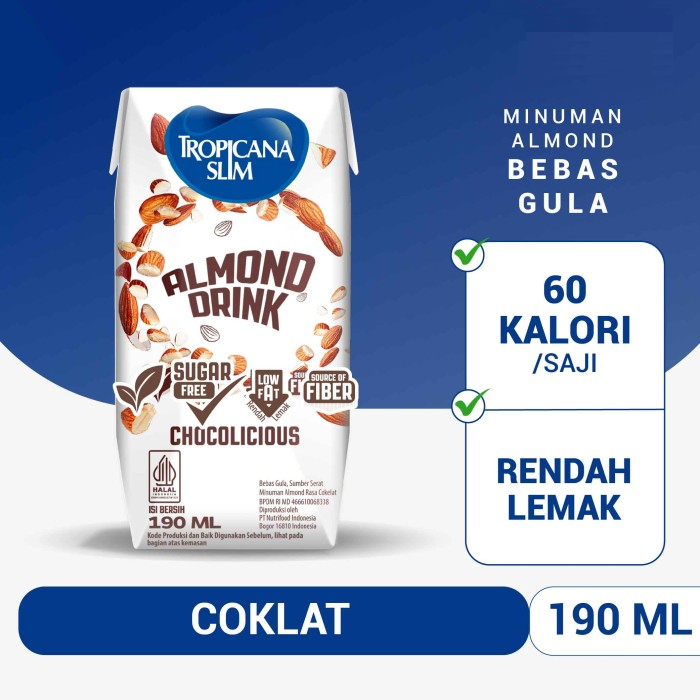 

Tropicana Slim Almond Drink Chocolicious 190ml - Susu Almond
