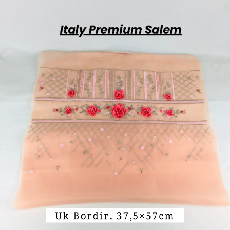 Kain Organza Bordir Motif Italy Premium Salem