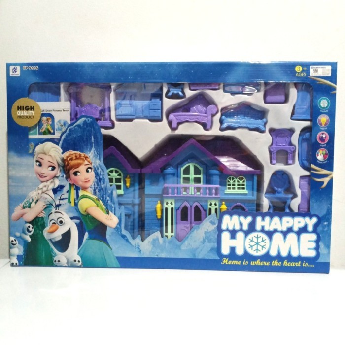 MAINAN ISTANA FROZEN MAINAN ANAK PEREMPUAN Mainan Anak Rumah Frozen My Happy Home Frozen 9666 TS