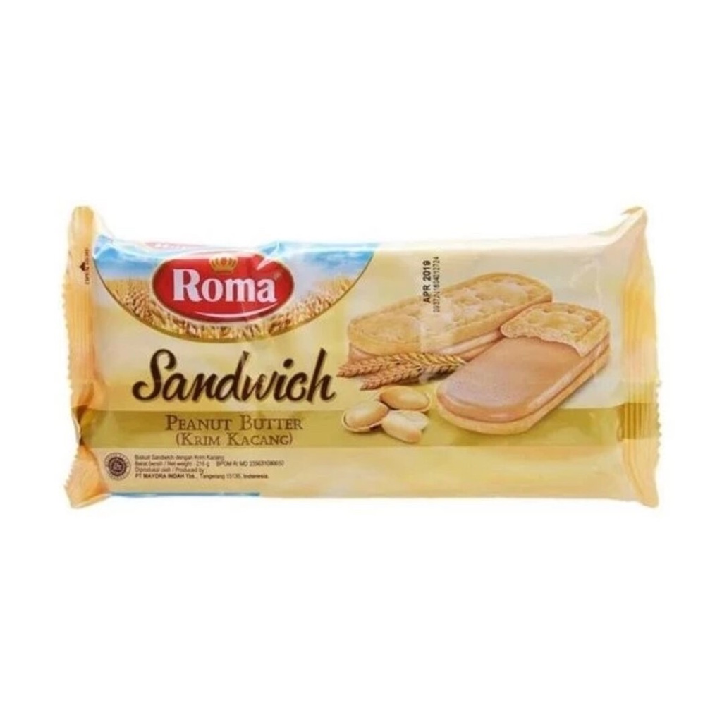 

[PACK] Roma Sandwich Peanut Butter Krim Kacang 216 gram