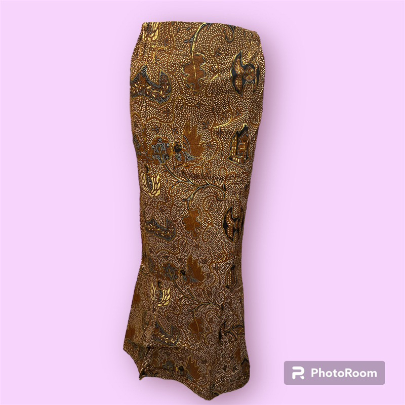 rok motif batik wanita dewasa dengan benang emas