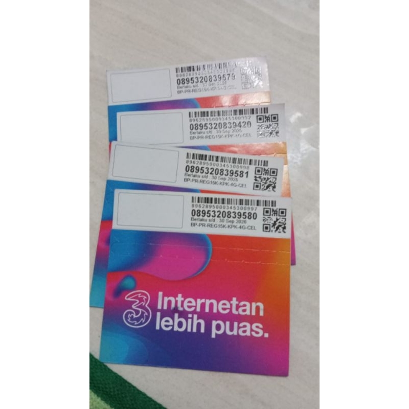 Kartu perdana  tri on kosongan