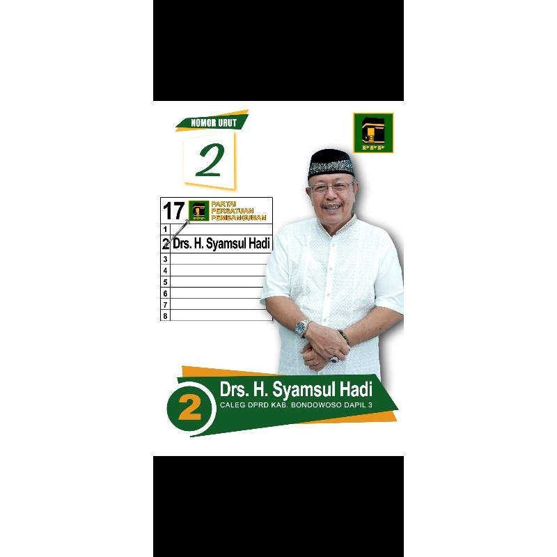 pesanan kaos syamsul hadi 500pcs partai PPP