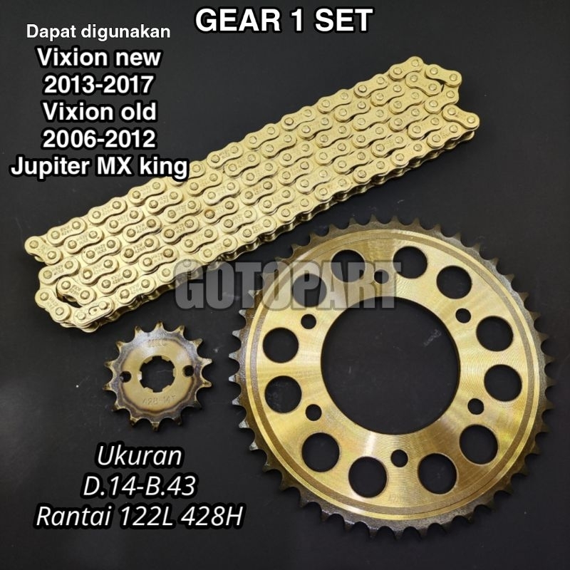 Gear Gir set Vixion old Vixion new nvl Nva Jupiter MX king Gigi tarik gearset model sss Vixion