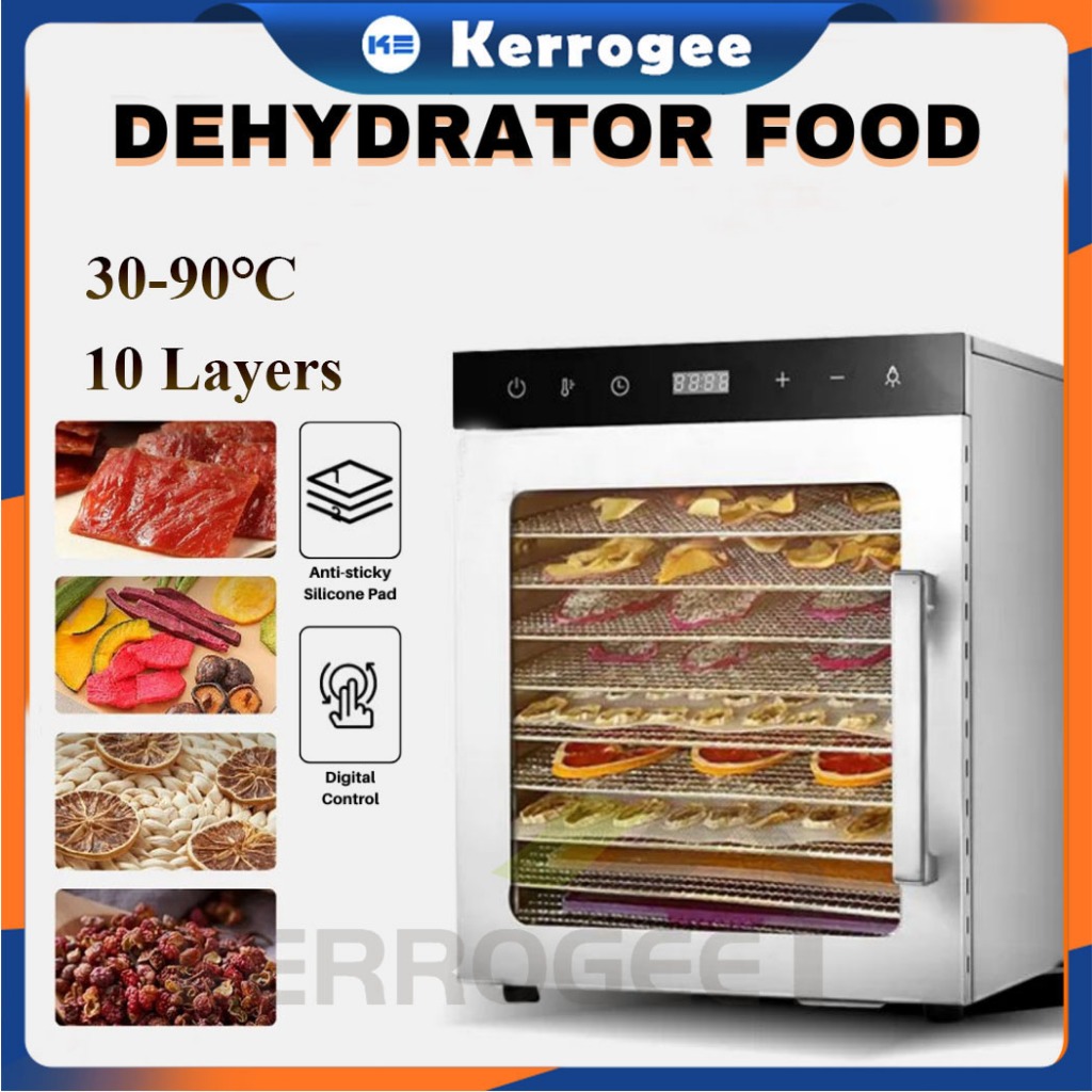 Pengering Makanan Food Dehydrator 10/6tray Mesin Pengering Makanan Mesin Pengering 400W Makanan Digi