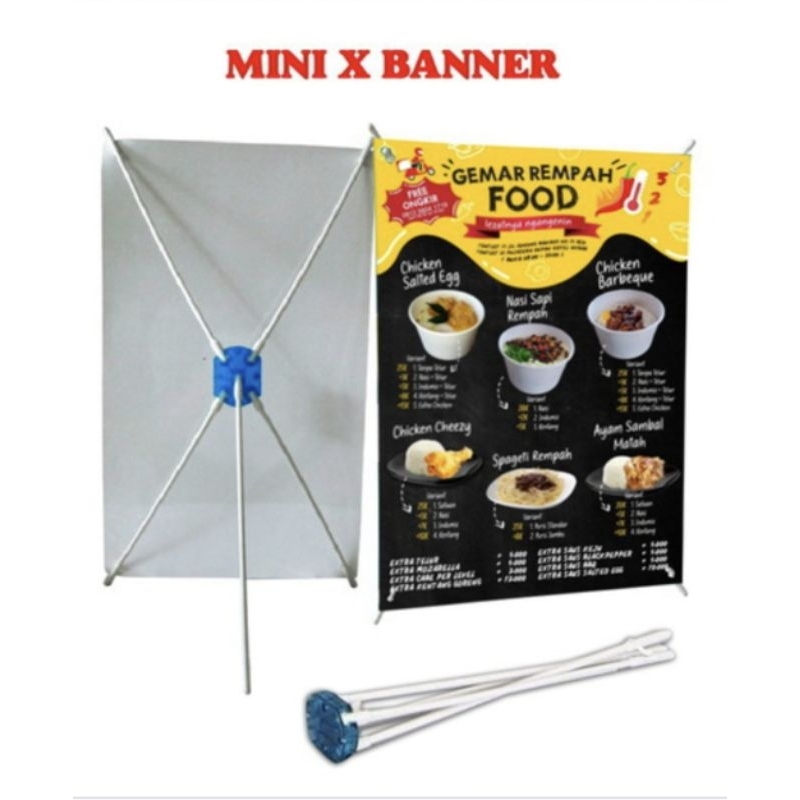 

cetak mini x banner 1 set lengkap A3