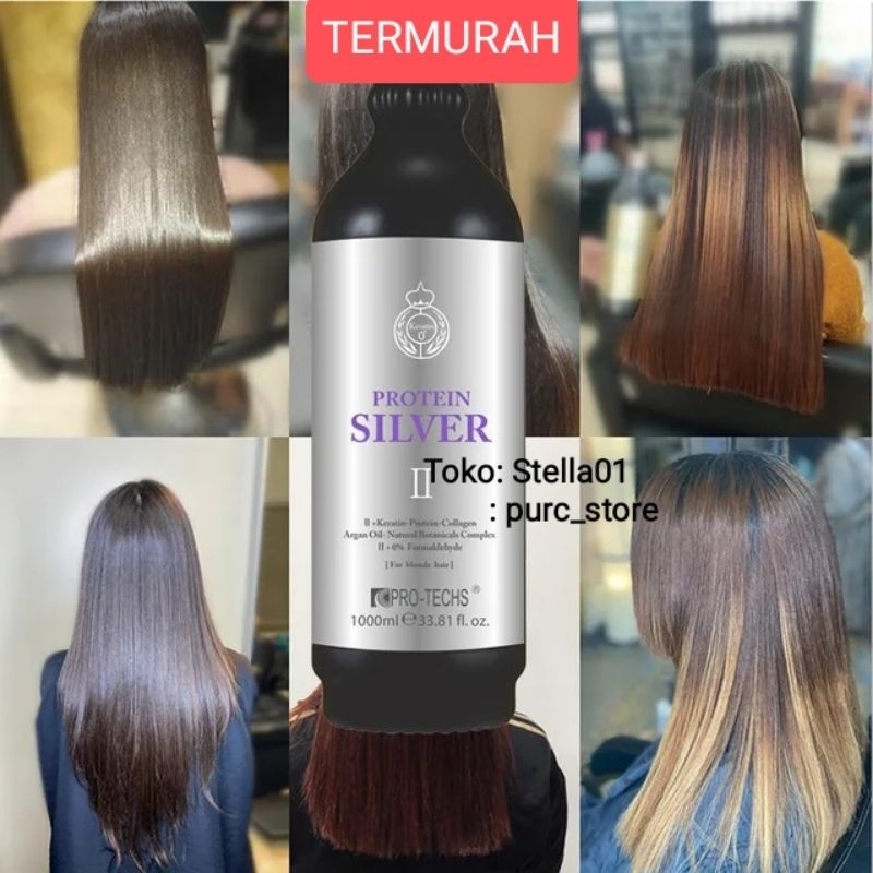 Keratin silver 1000 ml keratin Protein silver Treatment rambut ORI