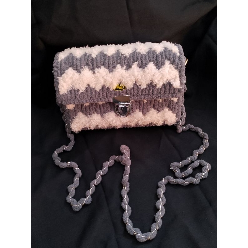 tas rajut kanvas plastik