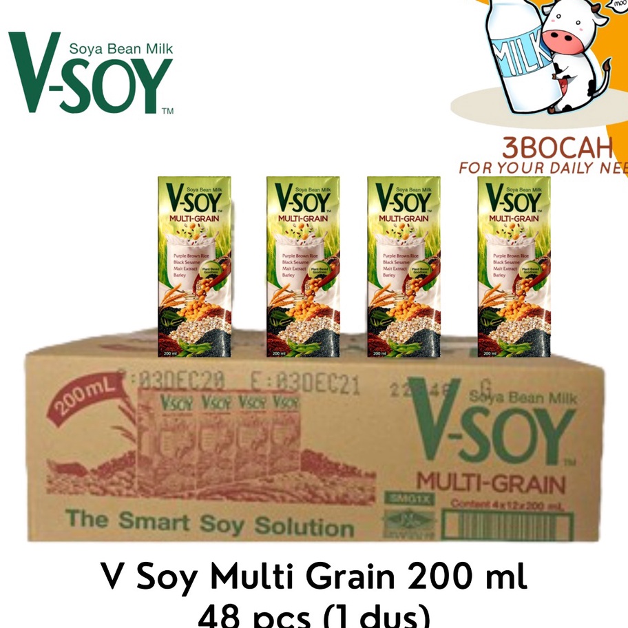 

➡✡✼ Vsoy Multigrain 200 ml Karton | V-Soy Susu Kedelai 200ml Impor Premium Paling Popular