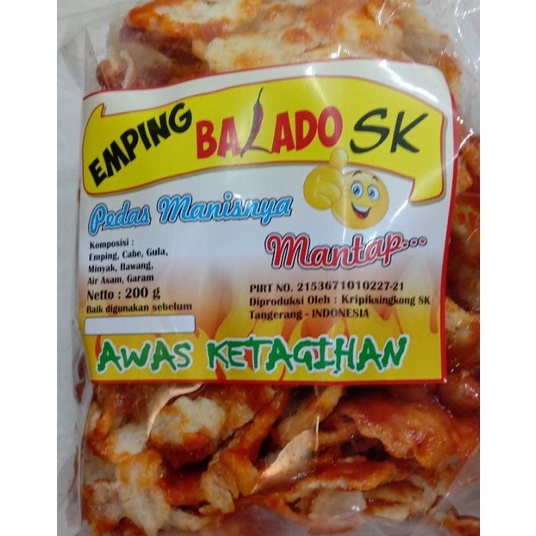 

➯⁂✯ Emping Balado / manis pedas / keripik emping Laris