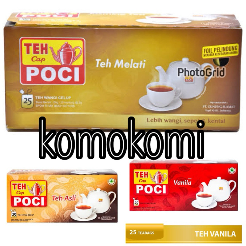 

poci teh celup melati/vanilla/original isi 25