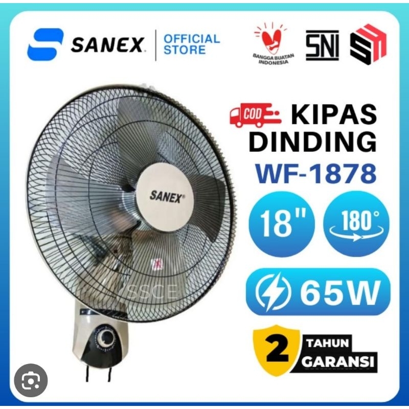 Sanex Kipas Angin Dinding 18 inch FW-1878 / Wall Fan Sanex FW 1878