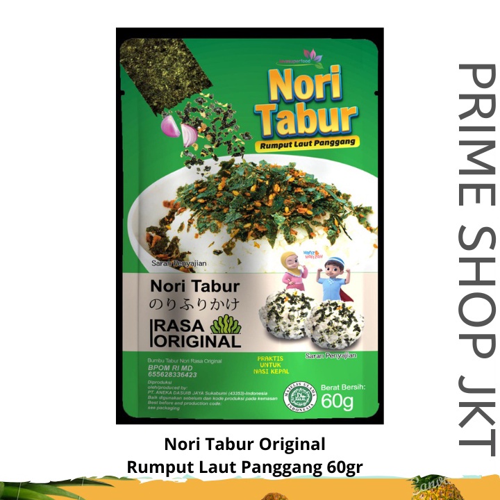 

☊↕⁑ Nori Tabur Rasa Original Spicy 60gr Halal Rumput Laut Panggang Korea Laris