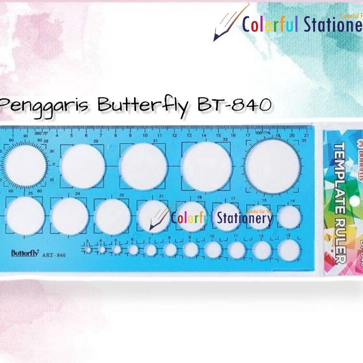 

Kirim Langsung Penggaris / Mistar / Cetakan Butterfly Lingkaran BT 840