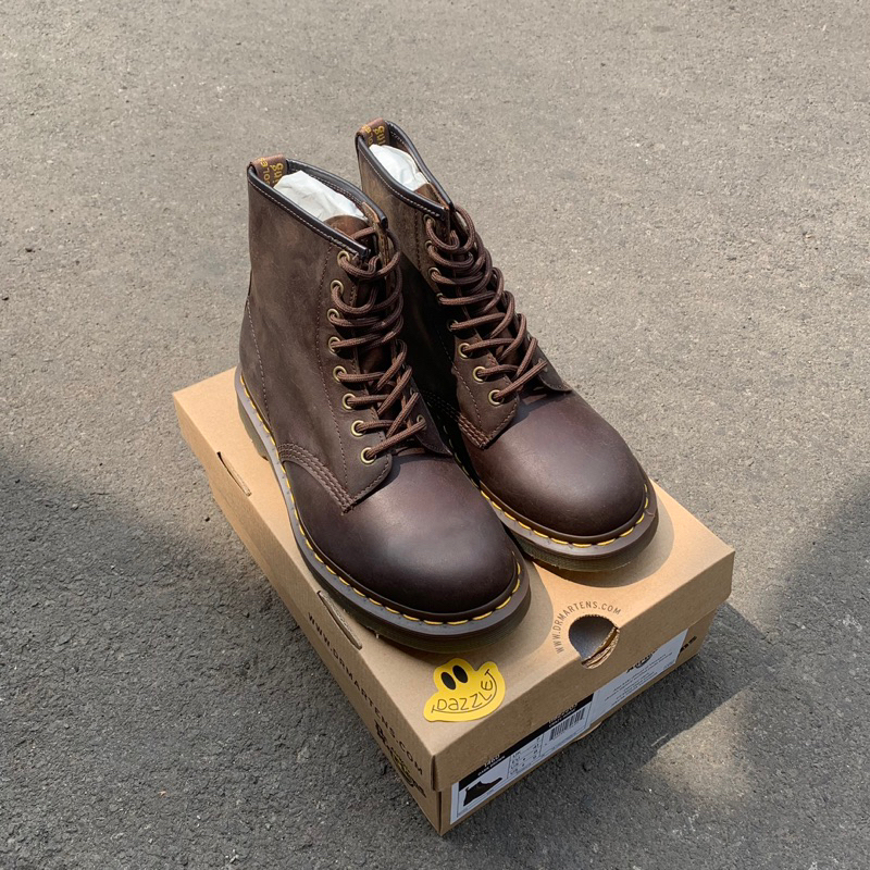 Dr Martens 1460 dark Brown crazy horse original - docmart 8 eye hole