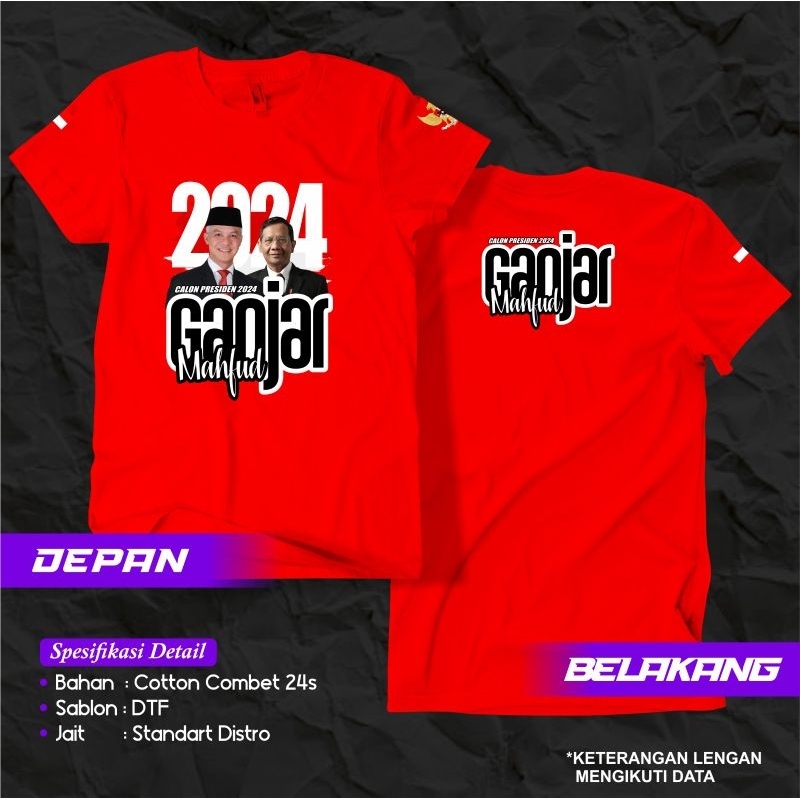 Kaos Ganjar Mahfud / kaos Ganjar & Mahfud