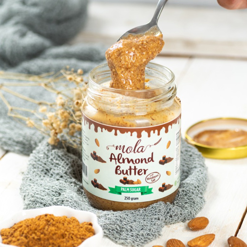 

Stok Banyak Mola Selai Almond / Mola Almond Butter 100% Natural Best Seller
