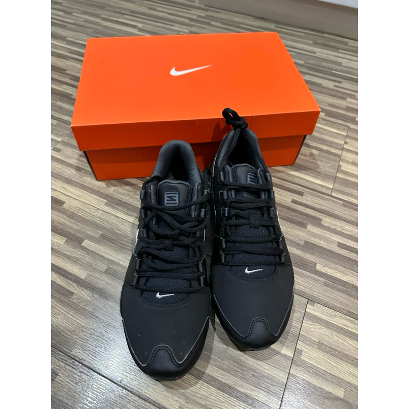 Nike Shox Avenue LTR Men's Leather Shoes - Black+White
