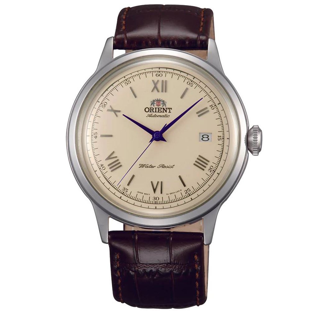 Jam Tangan Orient FAC00009N Bambino II Mechanical Classic Cream Dial Brown Leather Strap Automatic D