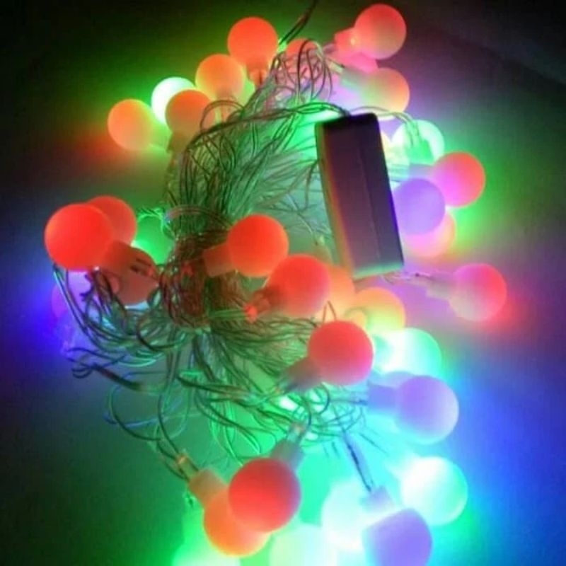 Lampu Natal Tumbler Anggur / Lampu Natal Rainbow Bulat 10Meter